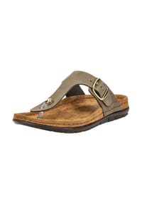 ROHDE - Veloursleder Pantoletten - Olive
