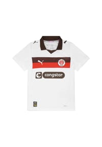PUMA® - Auswärtstrikot FC St. Pauli, 2025/26, für Kinder - PUMA WHITE-ESPRESS