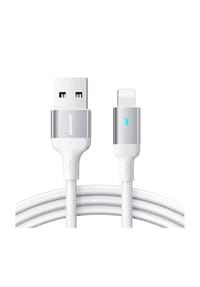 COFI - Joyroom Ladekabel datenkabel USB kompatibel mit iPhone 2,4 A 1,2m Weiß - Weiß 1,2 cm