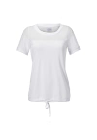 MADELEINE - Luftiges T-Shirt mit transparenten Details - weiß