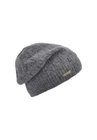 SEEBERGER - Strickmütze, Emblem, für Damen - 11 ANTHRACITE