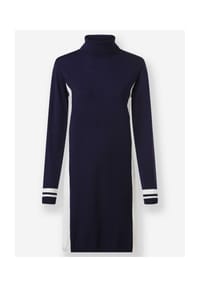 heine - Strickkleid - marine-ecru-gemustert