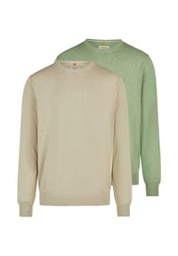 redmond - Pullover 2er Pack Basic - Schwarz