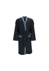 ESPRIT - ESPRIT Herren Bademantel "Double Stripe" - anthracite