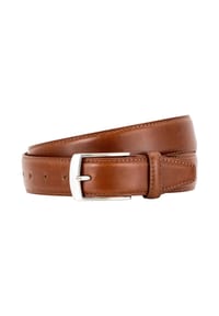 pierre cardin - Ledergürtel Basic - Cognac