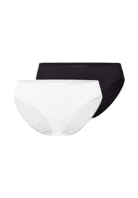 HANRO - Midi Slip 2er Pack Cotton Seamless - Schwarz