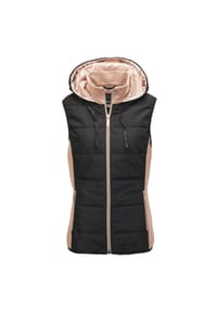 GOLDNER - Kurzgröße:  Sportive Weste mit vielen Details - schwarz / beige