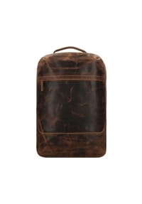 GREEN BURRY - Vintage Reiserucksack Leder 48 cm Laptopfach - brown