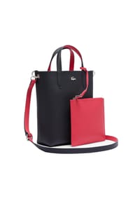 LACOSTE - Damen Handtasche - Vertical Shopping Bag, Wendetasche, Two Tone, 29x22x10cm (HxBxT) - Schwarz/Rot
