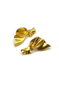 LES REINES - Graceful Wings – Statement-Ohrringe, 24K vergoldet - Gold