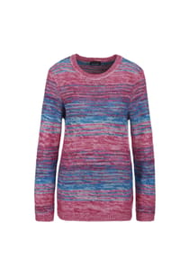 GOLDNER - Kurzgröße:  Multicolor-Pullover mit Farbverlauf - cyclam / gemustert