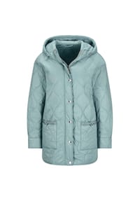 GOLDNER - Kurzgröße:  Steppjacke im Overshirt-Look - graugrün
