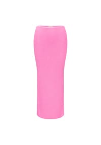 MODA MINX - Maxirock Scrunch Long Maxi Skirt mit strukturiertem Scrunch-Material - Candy Pink