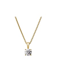 LYOMI - Anhänger mit Kette 585/- Gold 1 Diamant Lab Grown 1,0ct. - gelb