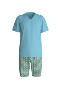 CALIDA - Cotton Spezial Schlafanzug kurz, Baumwolle, V-Ausschnitt, für Herren - 278 BRICK RED