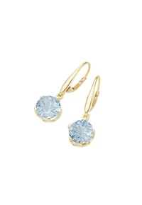 Luigi Merano® - Ohrhänger mit rundem Edelstein Behang, Gold 375 - blau