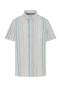GLOBETROTTER - Freizeithemd, Kurzarm, Kent-Kragen, für Herren - RED/BEIGE/WHITE
