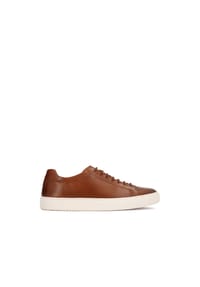 kazar - Ledersohle Herren Sneakers mit einfacher heller Sohle - Hellbraun