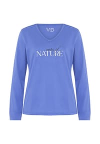 vivance dreams - Schlafanzug-Oberteil Dreams of Nature, Baumwolle, für Damen - 12 BLUE