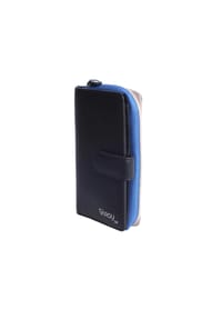 VARGU - Echtleder Geldbörse SABA 1-A - black - blue