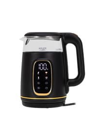 COFI - AD 1305 BG Wasserkocher 2200 W - 5 Temperatureinstellungen, 360°-Sockel - Schwarz/Gold 25 × 21 × 15,5 cm