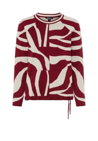 olsen - Pullover mit Panneaux-Dessin und Tunnelzugsaum - Ink Blue