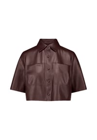 Vera Mont - Kunstleder-Jacke kurzarm - Ash Rose