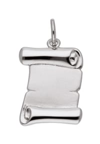 Adelia's - Damen Silber Schmuck 925 Silber Gravurplatte Anhänger Buchrolle - silber