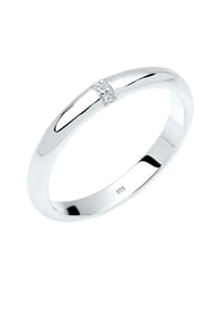 elli. DIAMONDS - Ring Diamant  0.045 Ct. Klassik Verlobung 925 Silber - Gold