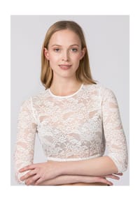 STOCKERPOINT - Dirndlbluse, 3/4-Ärmel, Rundhalsausschnitt, für Damen - CREME