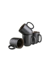 MÄSER Kaffeebecher-Set, Steinzeug Niara - Niara - Schwarz / Grau