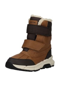 GEOX - Lederimitat/Textil Stiefel - Dunkelbraun/Braun