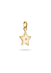 Thomas Sabo - Charm-Anhänger Stern mit weißem Stein Connect - gelbgoldfarben