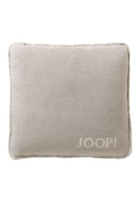 JOOP! Kissenhülle - UDF Doubleface, 50x50 cm, Logo - Uni-Doubleface - Beige