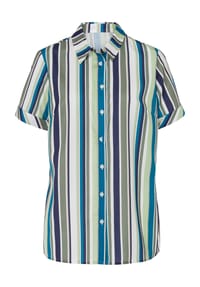 Sieh an! - Bluse - marine-pistazie-gestreift