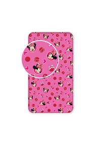 Disney - Spannbetttuch – Baumwollbettlaken für Kinderbett (90x200+25 cm) - Rosa 90x200cm