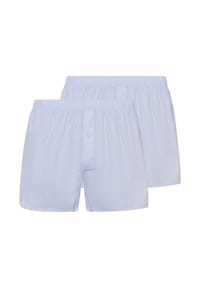 HANRO - Boxershorts 2er Pack Fancy Woven - Blau / hellblau