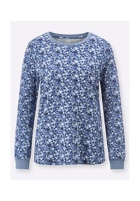 Sieh an! - Sweatshirt - taubenblau-royalblau-bedruckt
