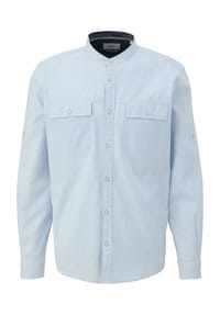 s.Oliver - Freizeithemd, Regular Fit, Langarm, Stehkragen, für Herren - 5334 BLUE