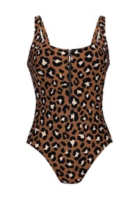 ROSA FAIA - Animal Magic Badeanzug "Elouise", Reißverschluss, für Damen - 765 TOFFEE