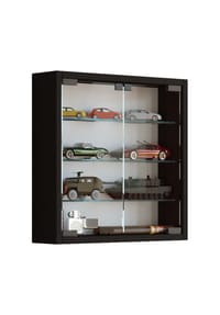 VCM. - Glasvitrine hängend | Vitrine Glas mit ESG-Sicherheitsglas | Maße ca. H. 40 x B. 40 x T. 10 cm| Hängevitrine Glas | Modern und platzsparend | Glas Vitrinenschrank - Mandosa S - 