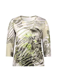 BETTY BARCLAY - Basic Shirt mit Print - Khaki/Cream