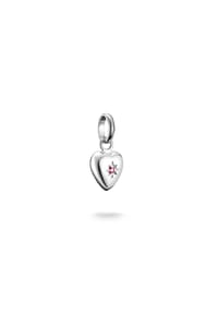 Thomas Sabo - Charm-Anhänger Herz mit Stern Connect - rot, silberfarben