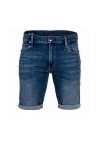 G-STAR RAW - Herren Jeansshorts - 3301 Slim Short , Elto Superstretch, Jeans, kurz - Blau