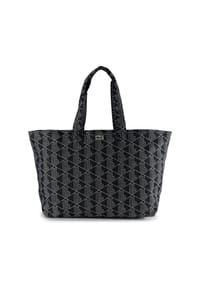 LACOSTE Monogram - Monogram Neocroc Shopper Tasche XL 42 cm - mono jacquard denim noir