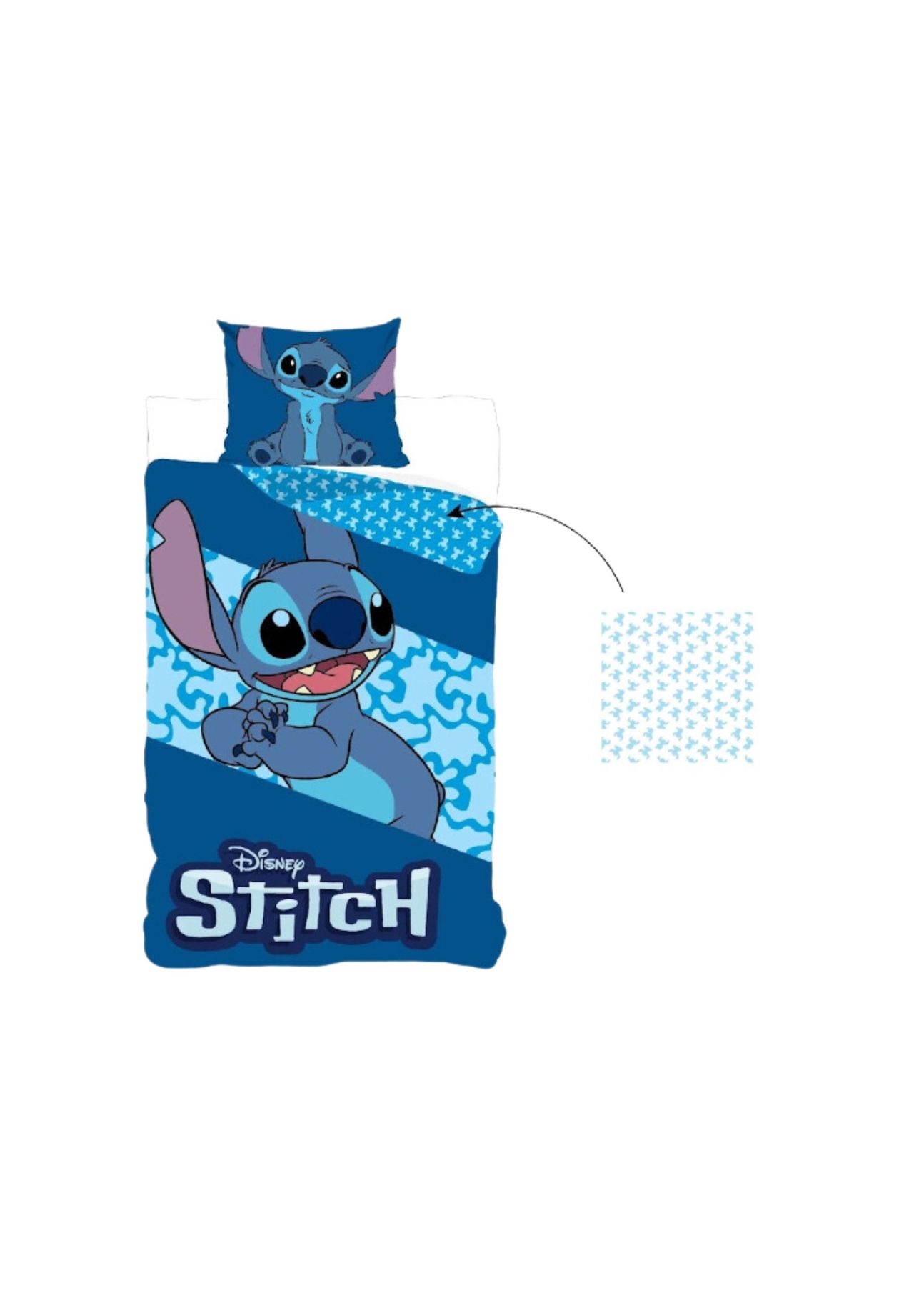 Disney Lilo & Stitch Bettwäsche in Blau Wendebettwäsche für Kinder Bettbezug
