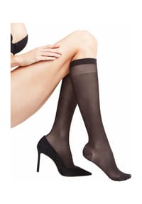 FALKE - Vitalize Kniestrümpfe, 20 DEN, definierte Kompression, für Damen - 3009 BLACK