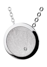 ERNSTES DESIGN - Damen Anhänger, Edelstahl mit 1 Brillant, ca. 0,02 Karat - SILBER
