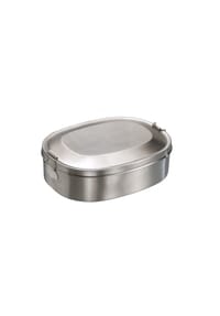 MATO® - Vesperdose „Break“ Edelstahl Lunchbox 16 x 12 x 5,5 cm - Silber 2 OneSize