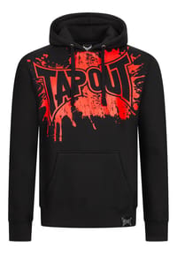 TAPOUT® - Herren Kapuzensweatshirt normale Passform PACOMILA - Black/Red